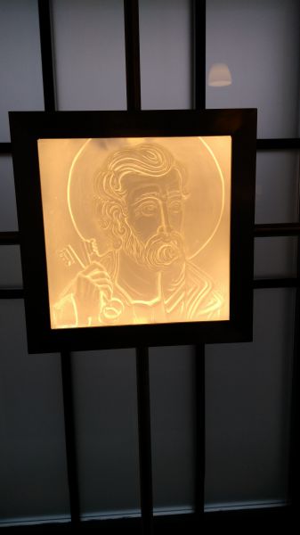 Crystal icon of St. Peter